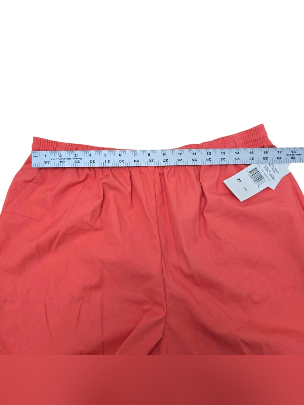 NWT Koret Francisca sz 20 Short Melon Salmon Pink Orange Pants High Rise VTG 90s - Picture 8 of 10